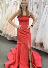 Mandy | Mermaid Red Maxi Prom Dress Near Me - Price #price_variant_lowest# - Red - PromDressClub